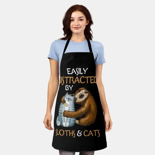 Easily Distracted By Sloths And Cats Sloth Lover Schort (Gedragen)