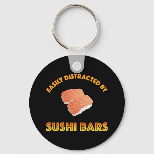 Easily Distracted By Sushi Bars Sleutelhanger (Voorkant)