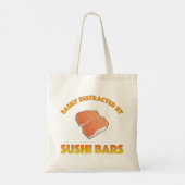 Easily Distracted By Sushi Bars Tote Bag (Achterkant)