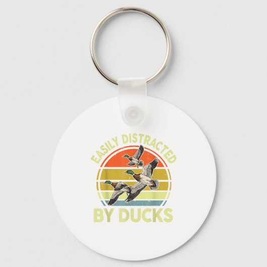 Easily Distracted Duck Hunting Gift Dad Hunter Son Sleutelhanger (Voorkant)