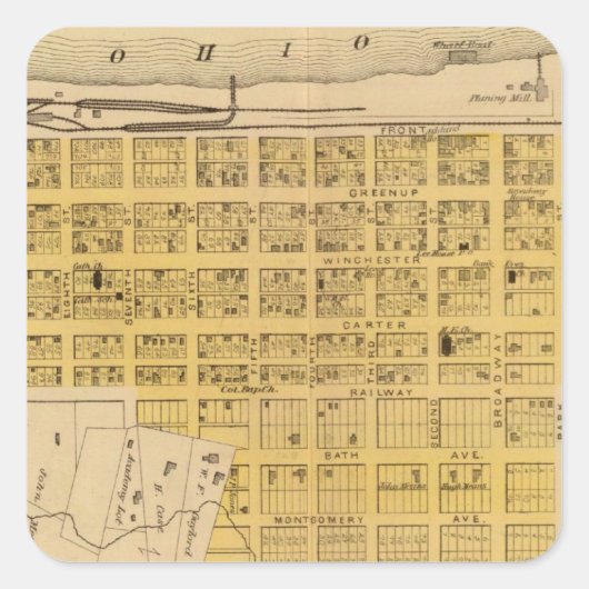 East Ashland, Kentucky Vierkante Sticker (Voorkant)