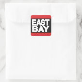 East Bay 2 Rood Vierkante Sticker (Tas)