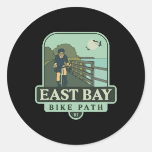 East Bay Bike Path - Rhode Island (fietsen)  Ronde Sticker