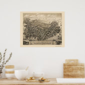 East Boston, MA Panoramic Map - 1879 Poster (Keuken)