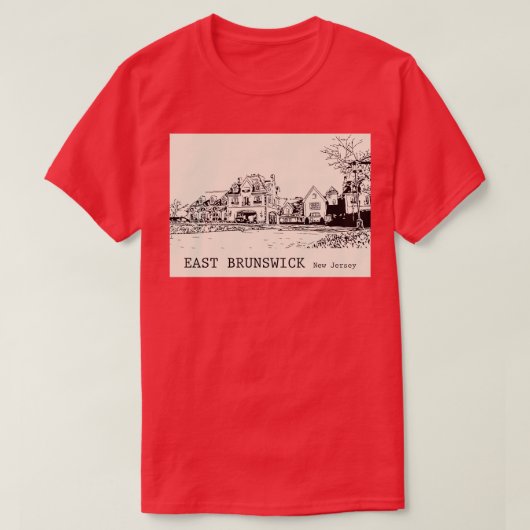 East Brunswick New Jersey 1 T-shirt (Design voorkant)