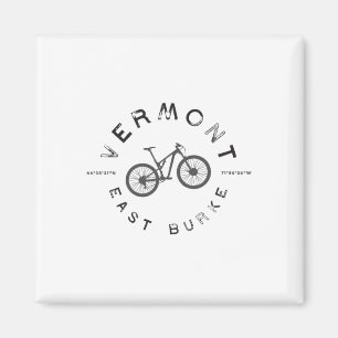 East Burke Vermont Mountainbike T-shirt Magneet