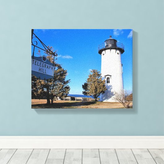 East Chop Lighthouse, Massachusetts Canvas Print (Insitu (Houten vloer))