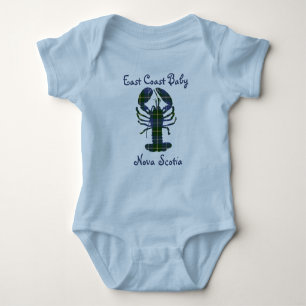 East Coast Baby Lobster Nova Scotia tartan Canada Romper