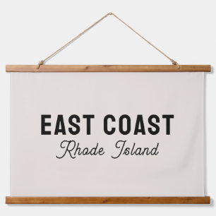 East Coast Decor Aangepaste Stad Naam Staat Bord Hangend Wandkleed