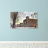 East End Uitzicht of Main StreetKlamath Herfsten, Canvas Afdruk (Insitu (Houten vloer))