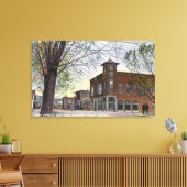 East End Uitzicht of Main StreetKlamath Herfsten, Canvas Afdruk (Insitu (Woonkamer))