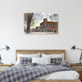 East End Uitzicht of Main StreetKlamath Herfsten, Canvas Afdruk (Insitu (Slaapkamer))
