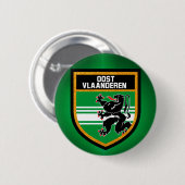 East Flanders-vlag Ronde Button 5,7 Cm (Voorkant /achterkant)