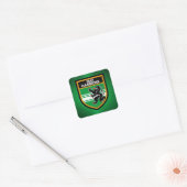 East Flanders-vlag Vierkante Sticker (Envelop)