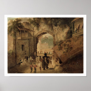 East Gateway, Patna, 1825 (olie op canvas) Poster