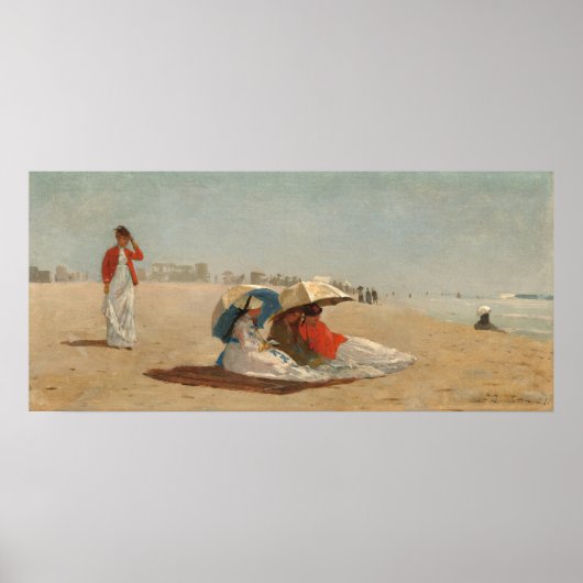East Hampton Beach - Winslow Homer Poster d'art (Devant)