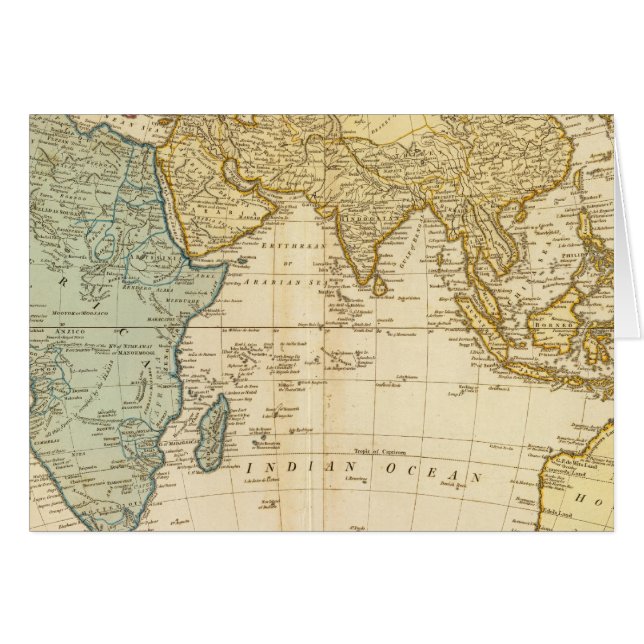 East Hemisphere-kaart (Voorkant Horizontaal)