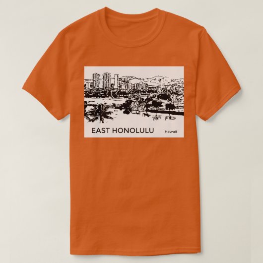 East Honolulu Hawaii TShirt (Design devant)