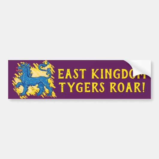 East Kingdom Tygers Roar Bumpersticker (Voorkant)