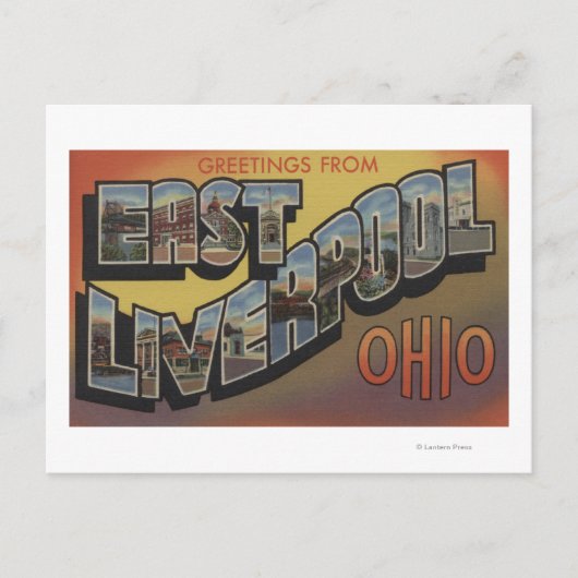 East Liverpool, Ohio - Large Letter Scenes Briefkaart (Voorkant)