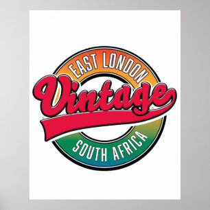 East London Zuid-Afrika logo Poster