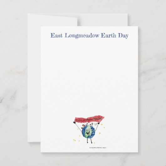 East Longmeadow Earth Day Note Kaart Notitiekaartje (Voorkant)