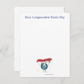 East Longmeadow Earth Day Note Kaart Notitiekaartje (Voorkant / Achterkant)