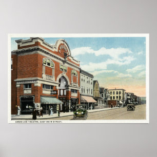 East Main Street Uitzicht van het Amerikaanse Thea Poster
