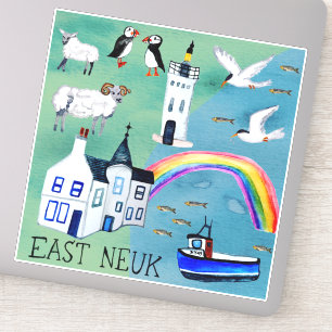 East Neuk Fife Coastal Path Scotland Art Sticker