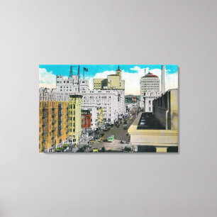 East on Broadway uit San Diego Hotel Canvas Afdruk