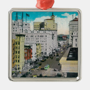 East on Broadway uit San Diego Hotel Metalen Ornament