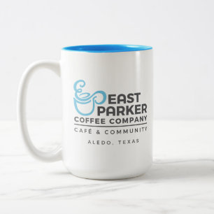East Parker Coffee Cup 15 oz. - 2 zijkanten Tweekleurige Koffiemok