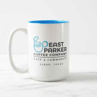 East Parker Coffee Cup 15 oz. - 2 zijkanten Tweekleurige Koffiemok