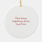 East Point Lighthouse Keramisch Ornament (Achterkant)