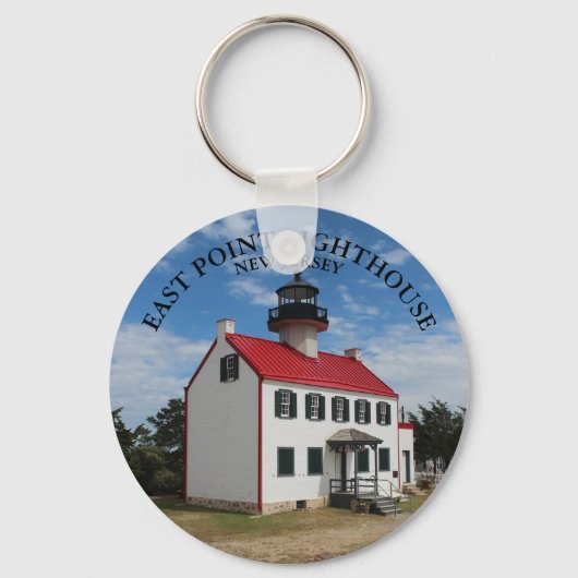 East Point Lighthouse, New Jersey Keyring Sleutelhanger (Voorkant)