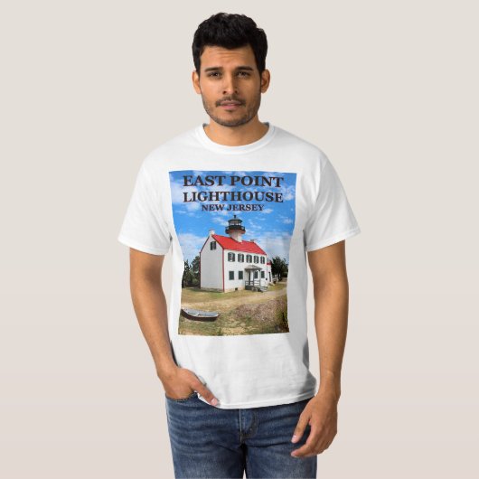 East Point Lighthouse, New Jersey T-Shirt (Voorkant volledig)