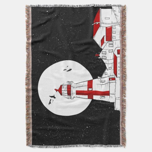 East Quoddy Head Lighthouse flat Deken (Voorkant Verticaal)