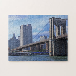 East River: Brooklyn Bridge en Municipal Building Legpuzzel