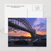 East River Sunset Briefkaart (Voorkant / Achterkant)