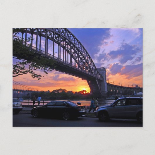 East River Sunset Briefkaart (Voorkant)