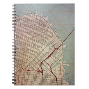 East San Francisco Topographic Map Notitieboek