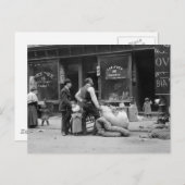 East Side Eviction, NYC, begin jaren 1900 Briefkaart (Voorkant / Achterkant)