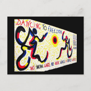 East Side Gallery, Berlijnse muur, dansvrijheid Briefkaart