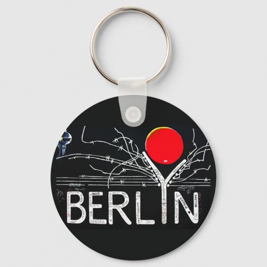 East Side Gallery, Berlin Wall, Barbed Wire/Red Su Sleutelhanger (Voorkant)