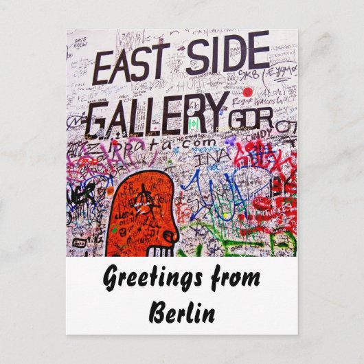 East Side Gallery, Berlin Wall, Graffiti Briefkaart (Voorkant)