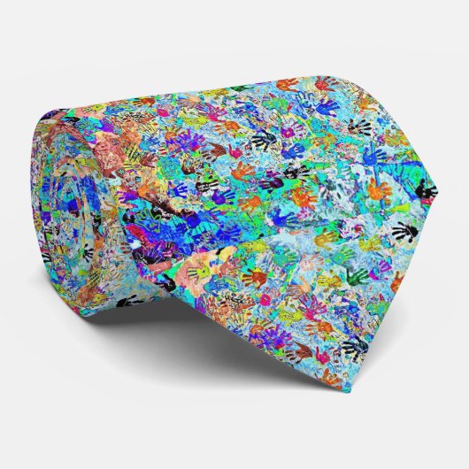 East Side Gallery, Berlin Wall, Hands (7) Stropdas (Opgerold)