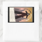 East Side ~ West Side Rechthoekige Sticker (Tas)