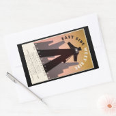 East Side ~ West Side Rechthoekige Sticker (Envelop)