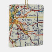 East St. Louis  Map Keramisch Ornament (Rechts)