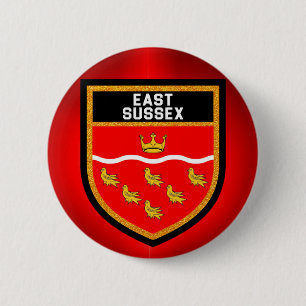 East Sussex-vlag Ronde Button 5,7 Cm